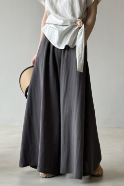 Women's Relaxed Fit Wide-Leg Pants, Yamamoto Style, Summer 2025 Thin Tencel Linen Casual Trousers