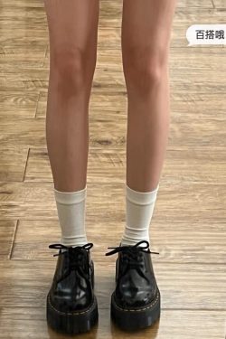 Women's Retro Thick-Soled Martin Derby Shoes - Versatile British Style Leather Footwear for Trendy Looks