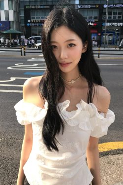 Women's Ruffled One-Shoulder T-Shirt, Slim-Fit Cropped Blouse, Summer Outfit, Trendy French Style