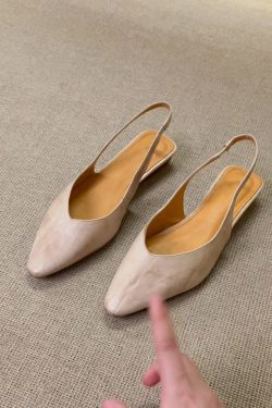 Women's Sheepskin Outdoor Sandals, Minimalist Style, Round Toe, Back Strap, Wedge Heel, Versatile Commuting Footwear