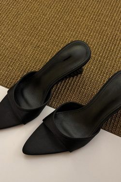 Women's Sheepskin Pointed Toe Open Toe Wedge Sandals - Stylish Outdoor Slippers for 2025 Fashion
