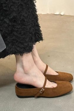 Women's Sheepskin Summer Outdoor Sandals, One-Strap Buckle Slip-On Mules, Thick Sole, Trendy Style 2025