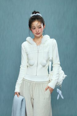 Women's Short Hooded Knitted Cardigan Sweater - Trendy Autumn/Winter Fashion, Cozy Layering Essential