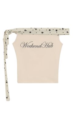 Women's Star Patchwork One-Shoulder Top - Summer 2025 Off-Shoulder Short Sleeve Fashion - Trendy and Beautiful Style