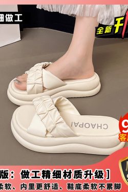 Women's Thick-Soled Cross Beach Sandals for Summer 2025 - Trendy Versatile Footwear for Fashionable Outings