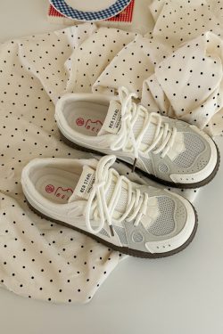 Women's Thick-Soled Mesh Breathable White Training Shoes - Versatile Korean Style for Summer 2025