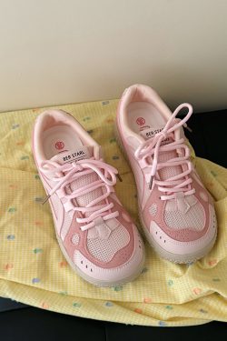 Women's Thick-Soled Mesh Breathable White Training Shoes - Versatile Korean Style for Summer 2025
