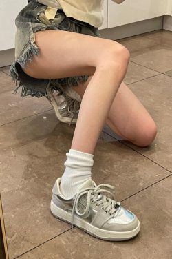 Women's Thick-Soled Silver Casual Shoes - 2025 Korean Style Versatile Little White Sneakers - Trendy Student Board Shoes