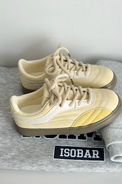 Women's Thick-Soled White Panel Shoes, 2025 Spring Versatile Niche Footwear, Soft Style for Casual and Trendy Looks