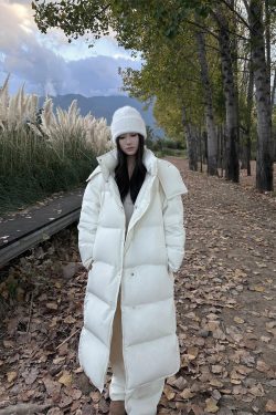 Women's Thick White Down Jacket - 90% Duck Down Winter Coat for Warmth - Stylish Winter Outerwear