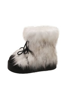 Women's Thickened Short Snow Boots 2024 - Warm Outdoor Cotton Winter Booties with Thick Sole