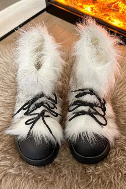 Women's Thickened Short Snow Boots 2024 - Warm Outdoor Cotton Winter Booties with Thick Sole