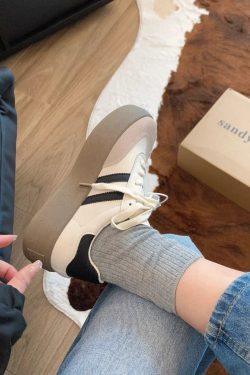 Women's White Thick-Soled Platform Sneakers - 2025 New Style Versatile Casual Training Shoes - Height-Increasing Dad Shoes