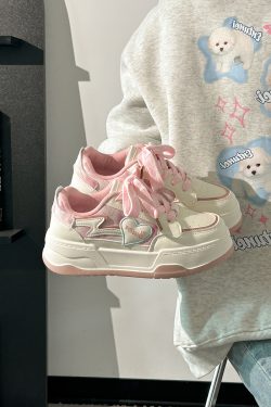 Women's White Thick-Soled Sneakers - 2025 Autumn Warrior Design, Girlish Style, Trendy Big Toe Shoes