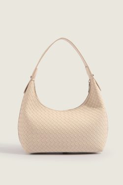 Women's Woven Underarm Baguette Bag - Versatile Comfortable Cross-Body Fashion Trend for Commuters
