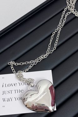Y2K Metal Heart Necklace for Spicy Girls, Clavicle Sweater Chain & Star Girl Waist Chain Accessory, Niche Design Fashion Jewelry