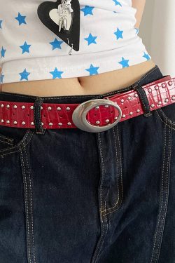 Y2K Spicy Girl Rivet Belt for Women - 2025 Crocodile Pattern High-End Belt for Jeans and Stylish Outfits