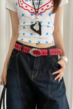 Y2K Spicy Girl Rivet Belt for Women - 2025 Crocodile Pattern High-End Belt for Jeans and Stylish Outfits