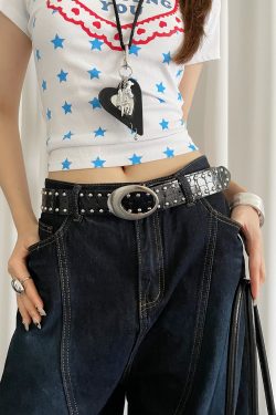 Y2K Spicy Girl Rivet Belt for Women - 2025 Crocodile Pattern High-End Belt for Jeans and Stylish Outfits