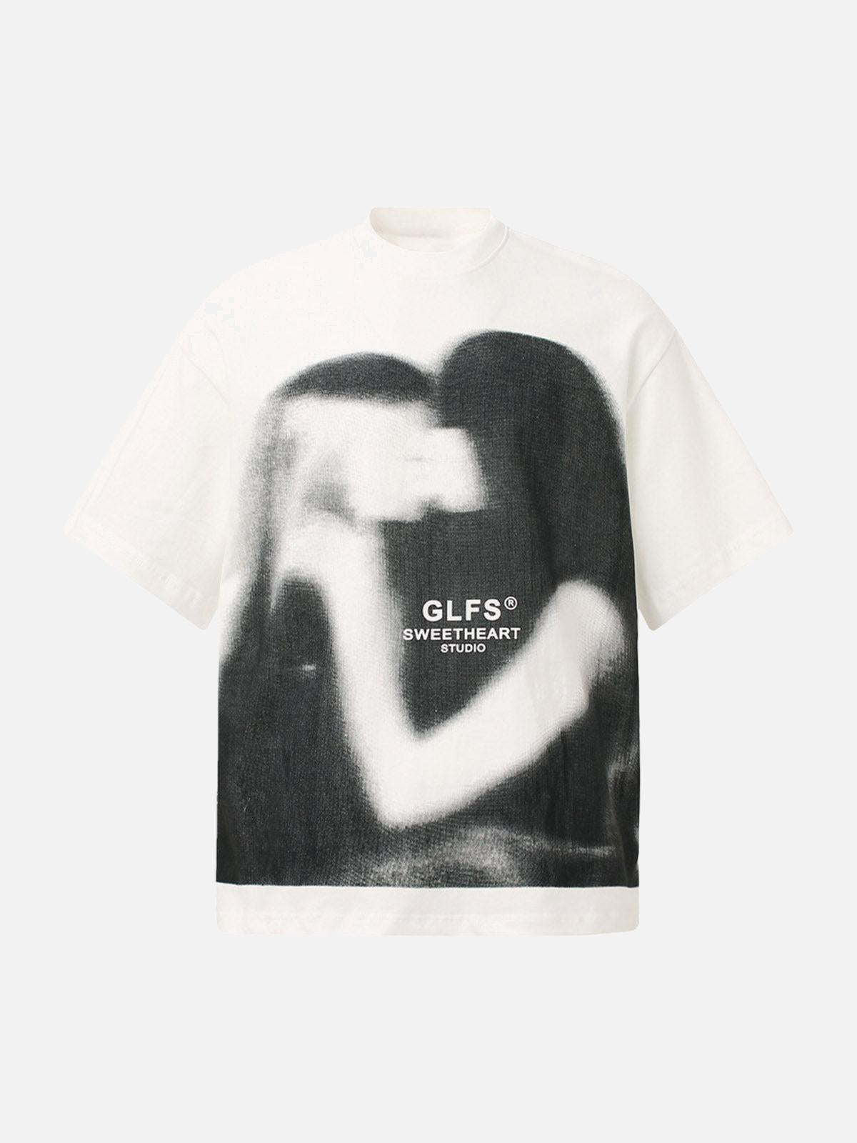 Concert Outfit Abstract “KISS” Graphics T-Shirt