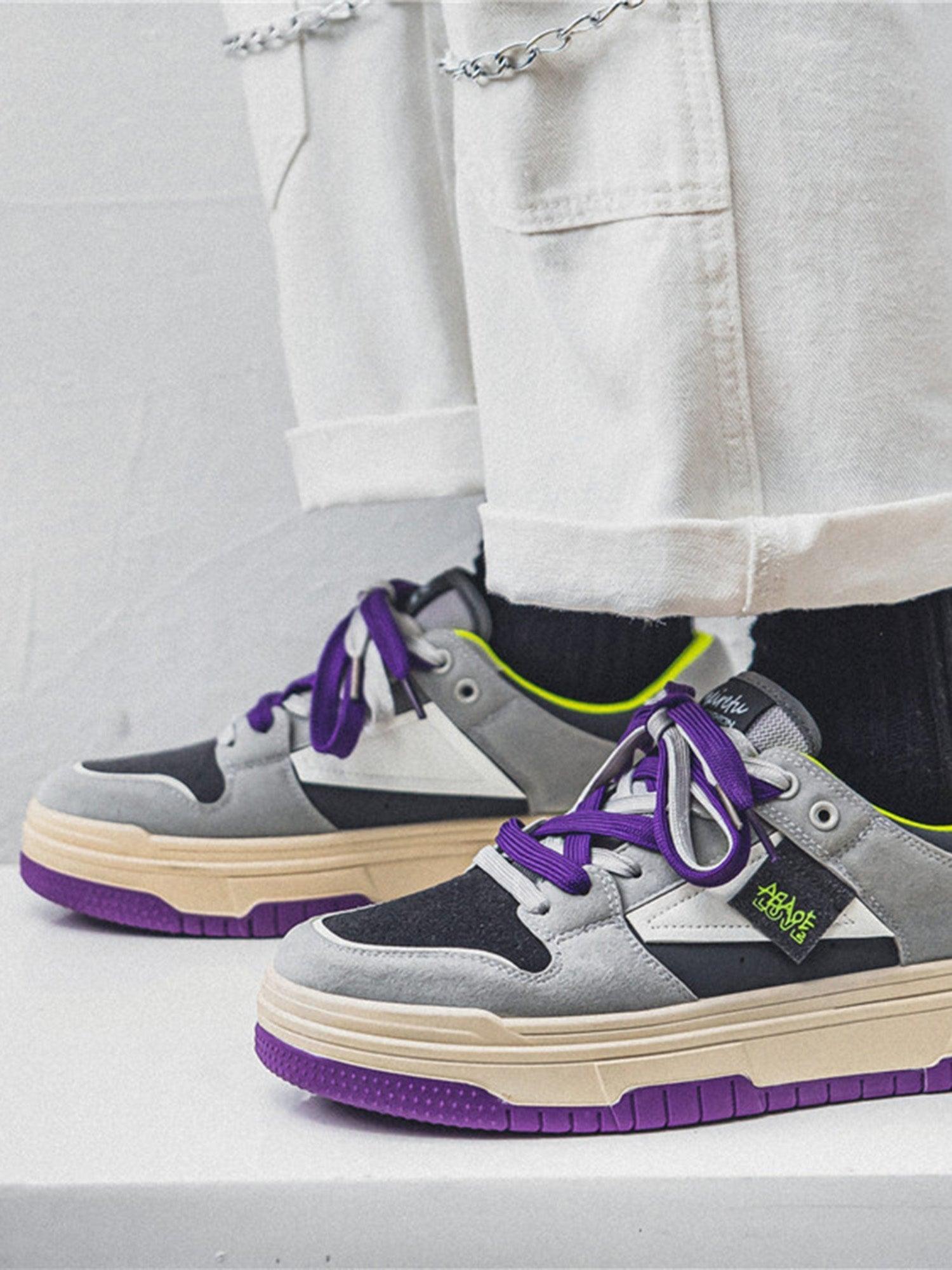 Concert Outfit American Contrasting Color Design Sneakers