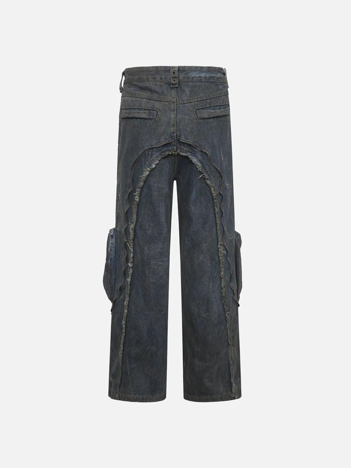 Concert Outfit American Heavy Duty Wasteland Style Work Jeans