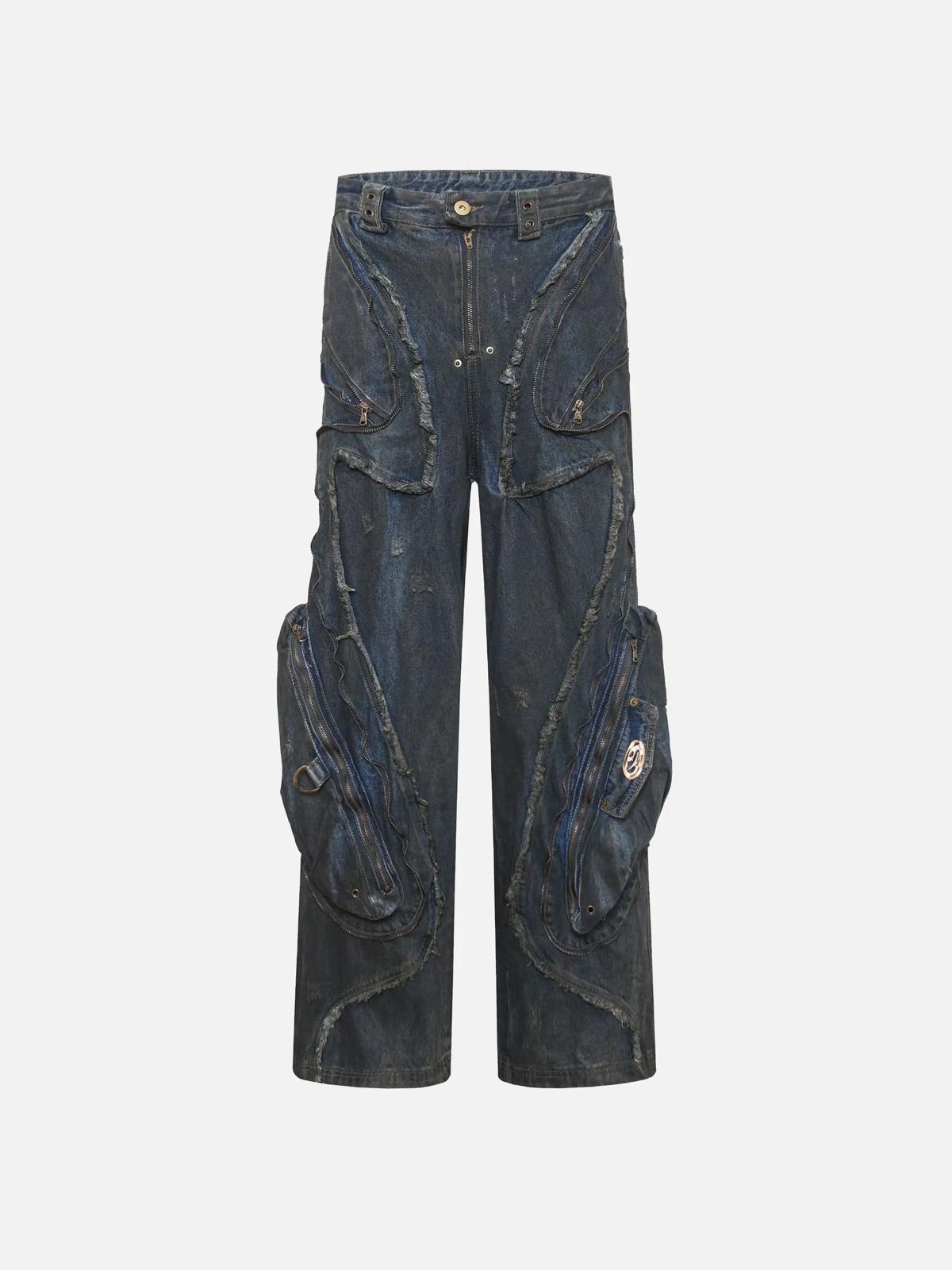 Concert Outfit American Heavy Duty Wasteland Style Work Jeans