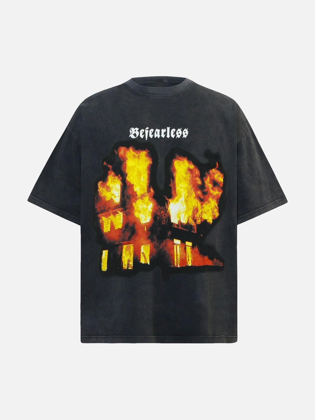 Concert Outfit American High Street Burning Hip Hop T-Shirt