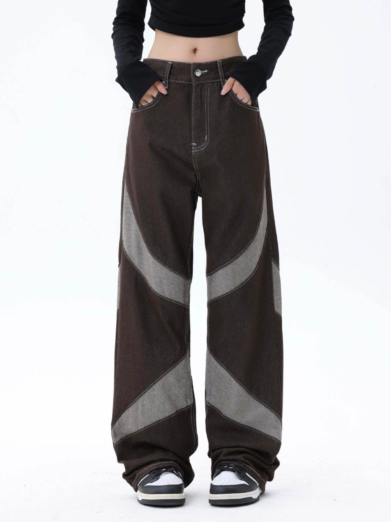 Concert Outfit American Patchwork Jeans
