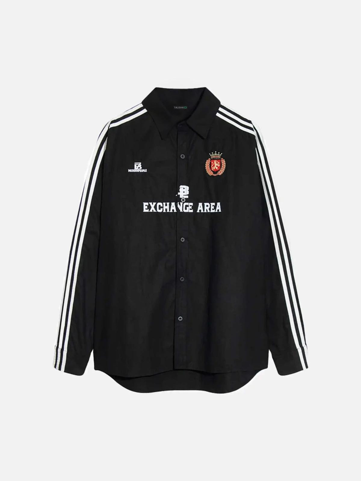 Concert Outfit American Retro College Style Lapel Long-Sleeved Shirt