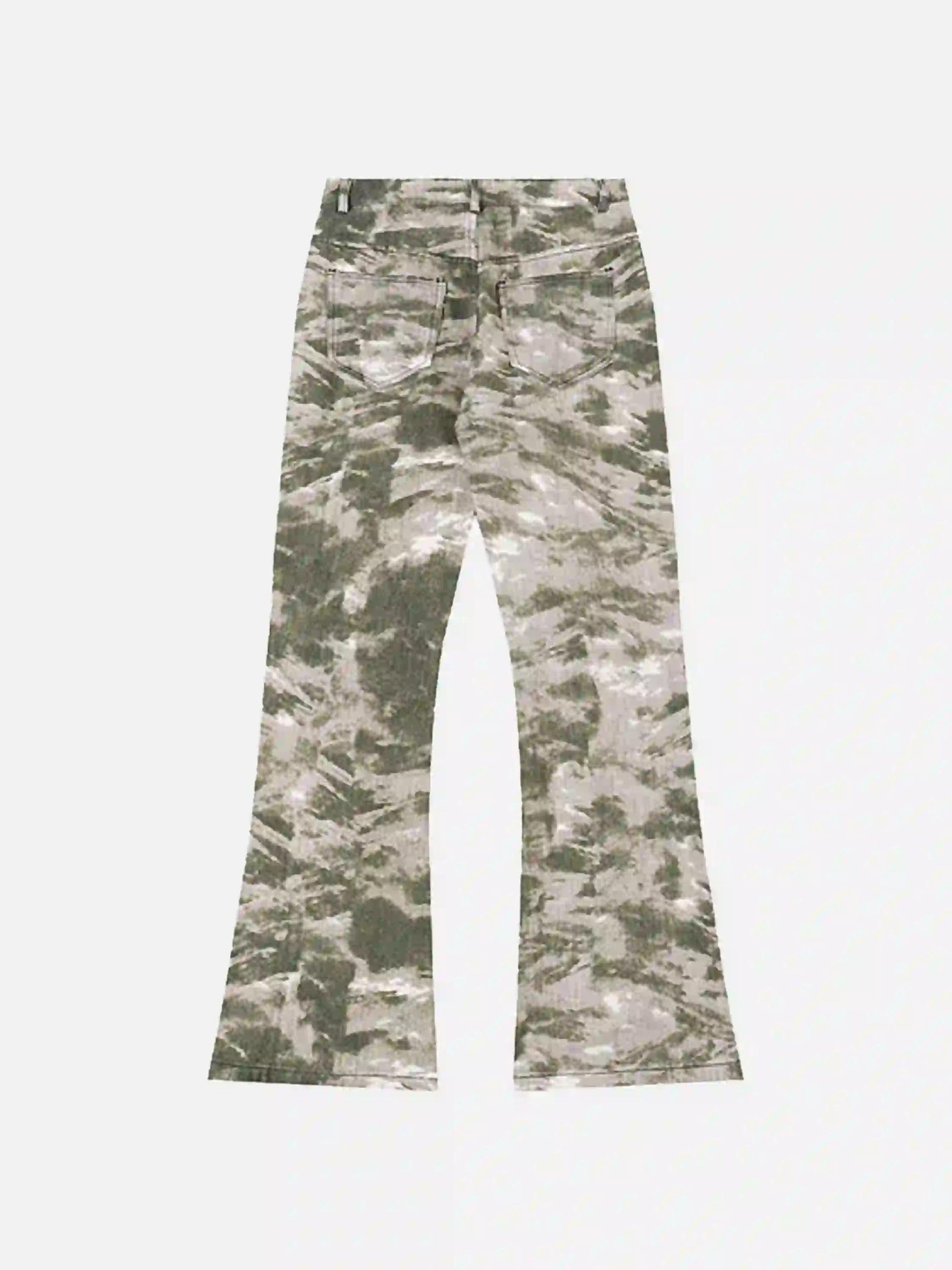 Concert Outfit American Retro Flared Camouflage Pants