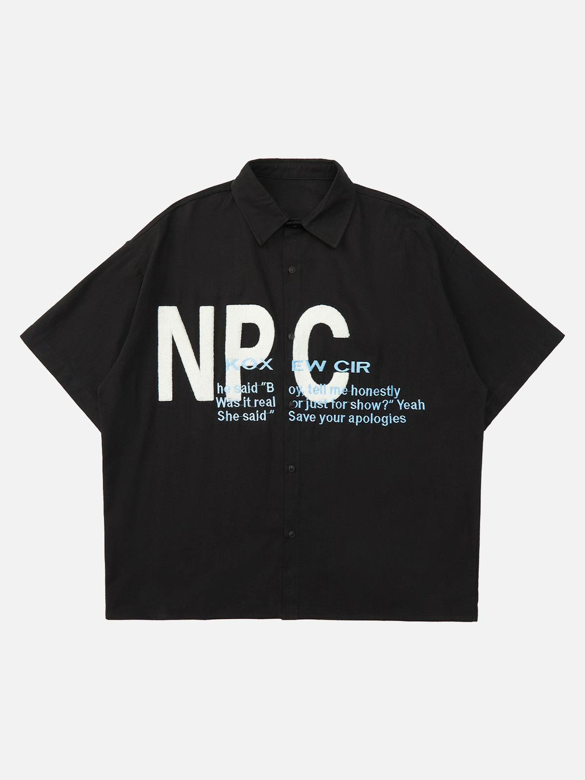 Concert Outfit American Retro Letter Embroidered Shirt