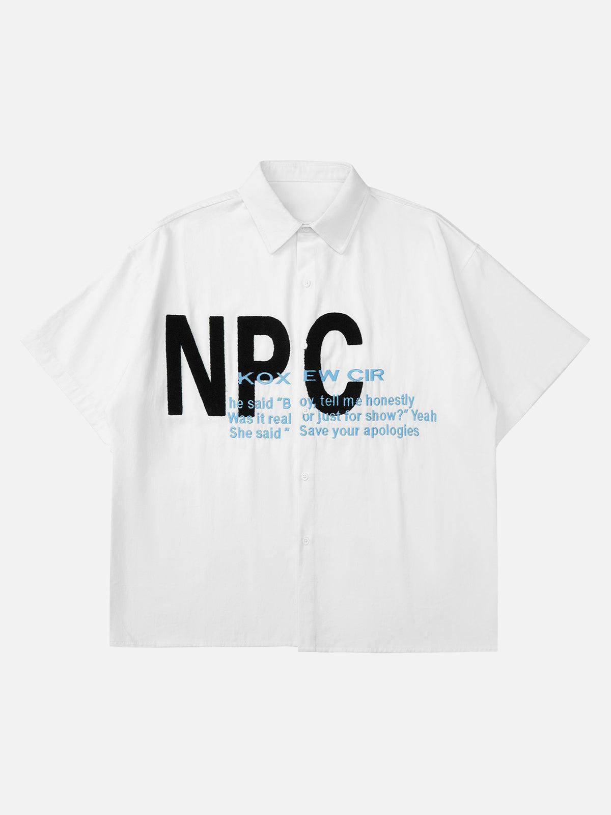 Concert Outfit American Retro Letter Embroidered Shirt