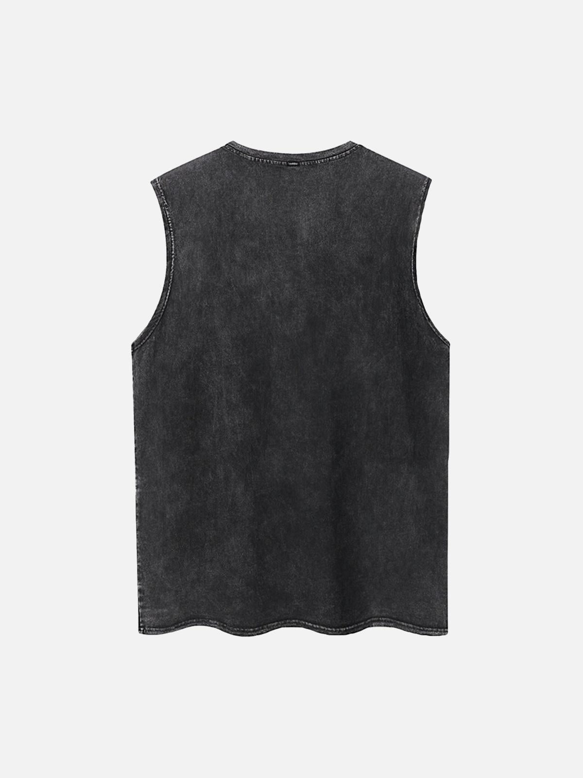 Concert Outfit American Retro Love Graffiti Vests