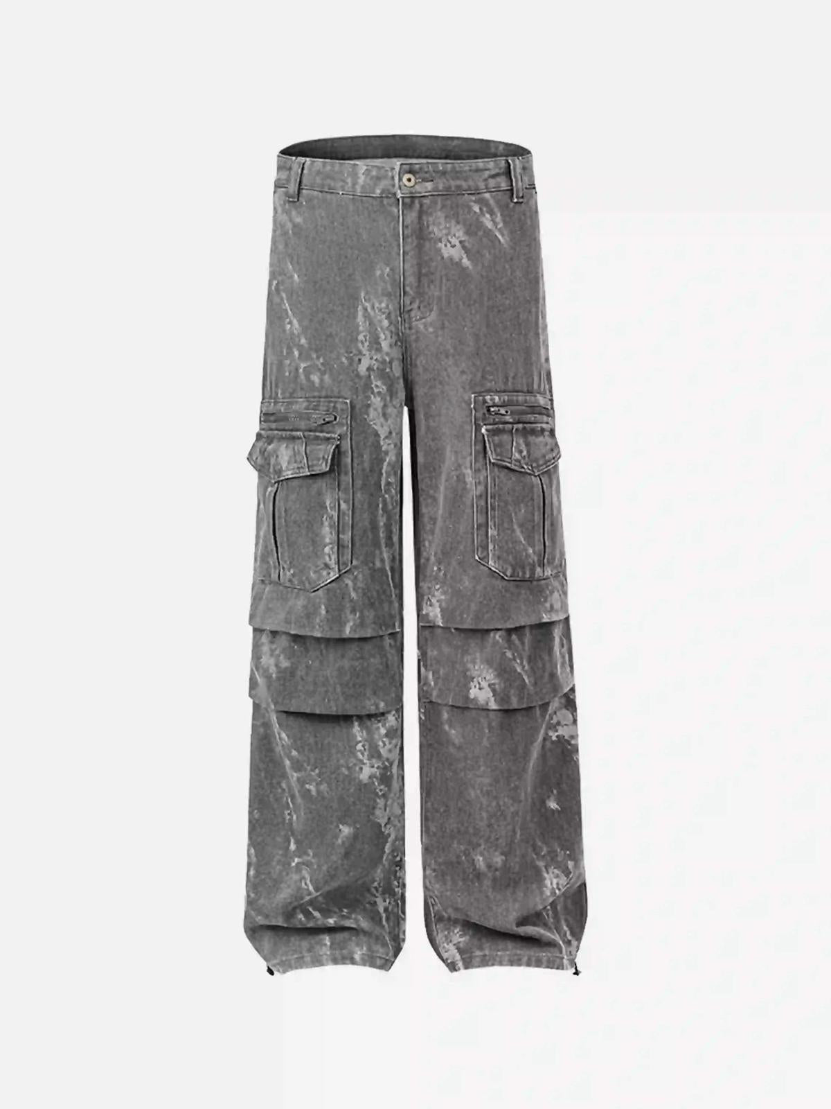 Concert Outfit American Retro Style Multi-Pocket Overalls