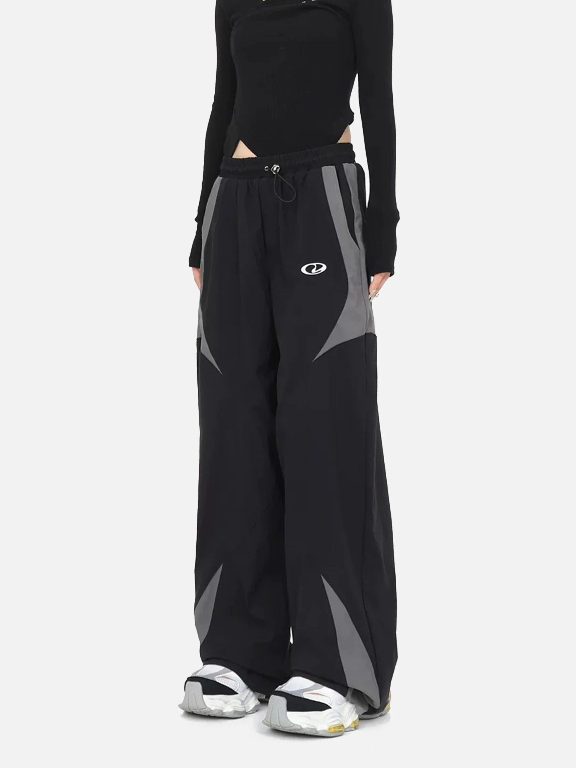 Concert Outfit American Street Fashion Splicing Design Casual Sports Pants