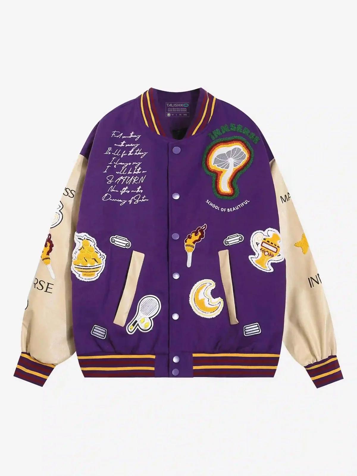 Concert Outfit American Street Retro Embroidered Baseball Jacket