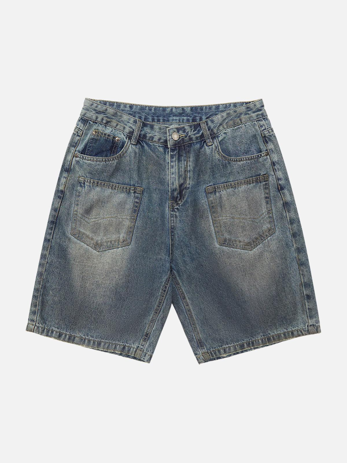 Concert Outfit American Street Style Washed Distressed Shorts