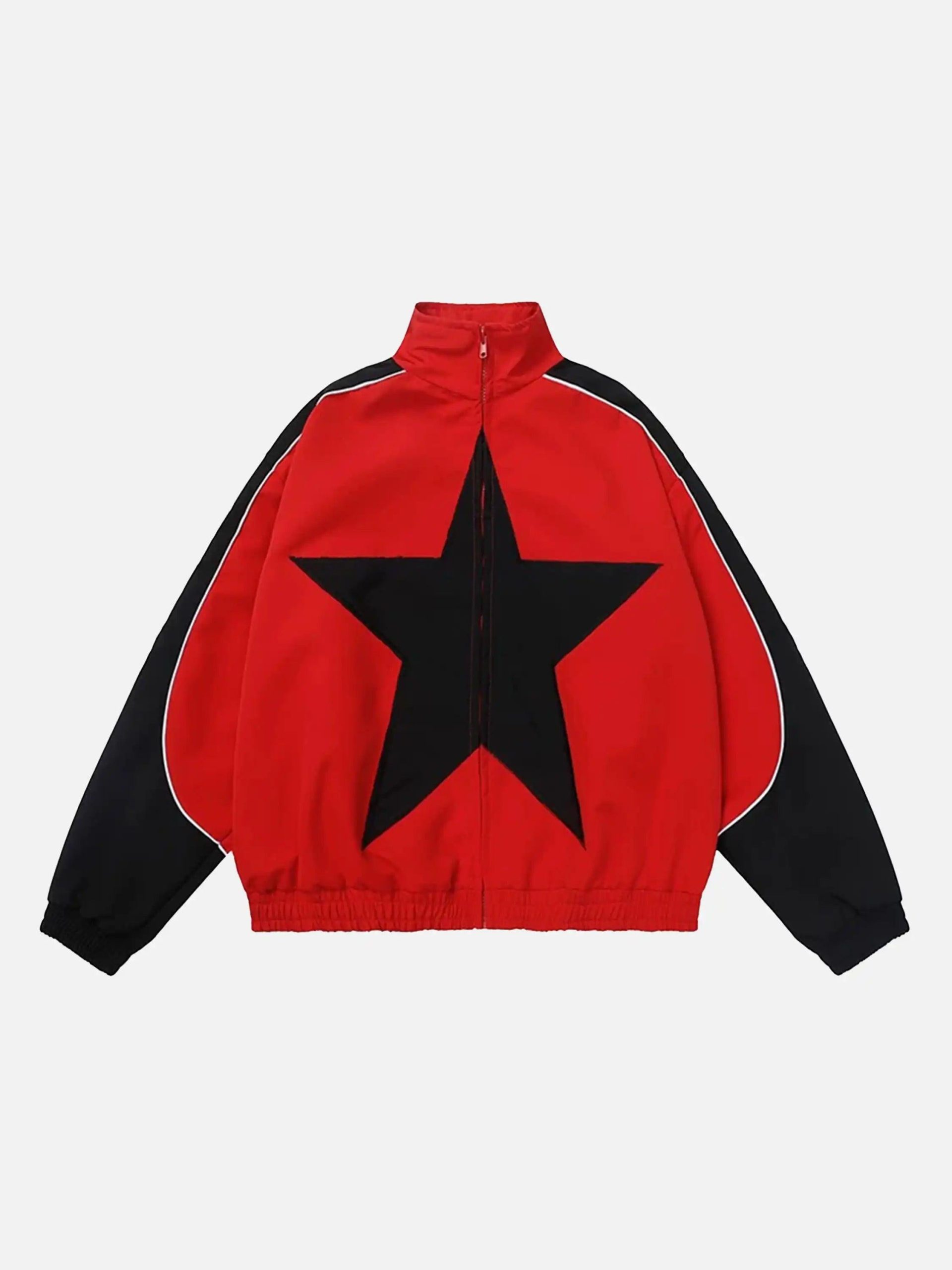 Concert Outfit American Style Patchwork Five-Pointed Star Jacket