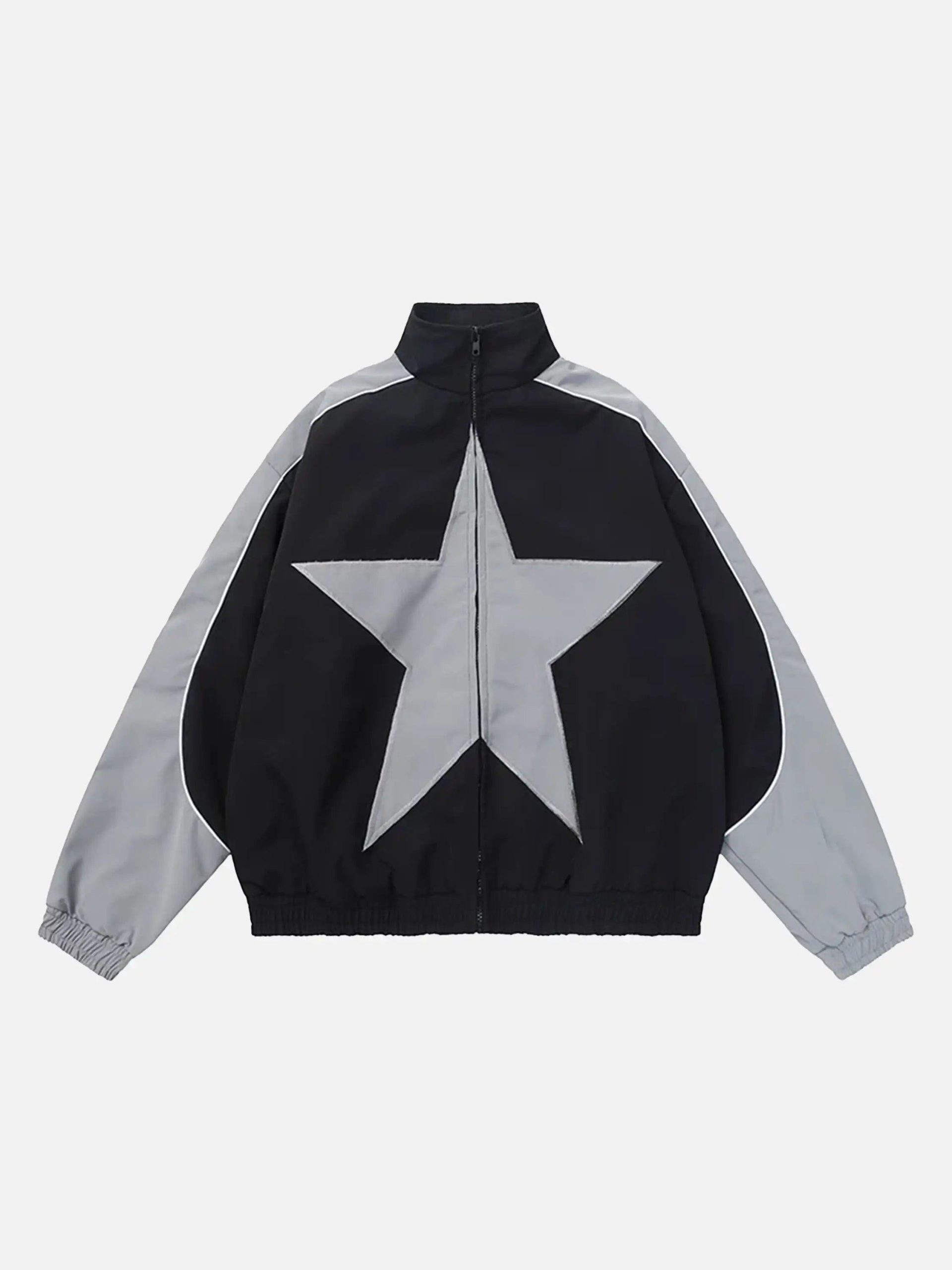 Concert Outfit American Style Patchwork Five-Pointed Star Jacket