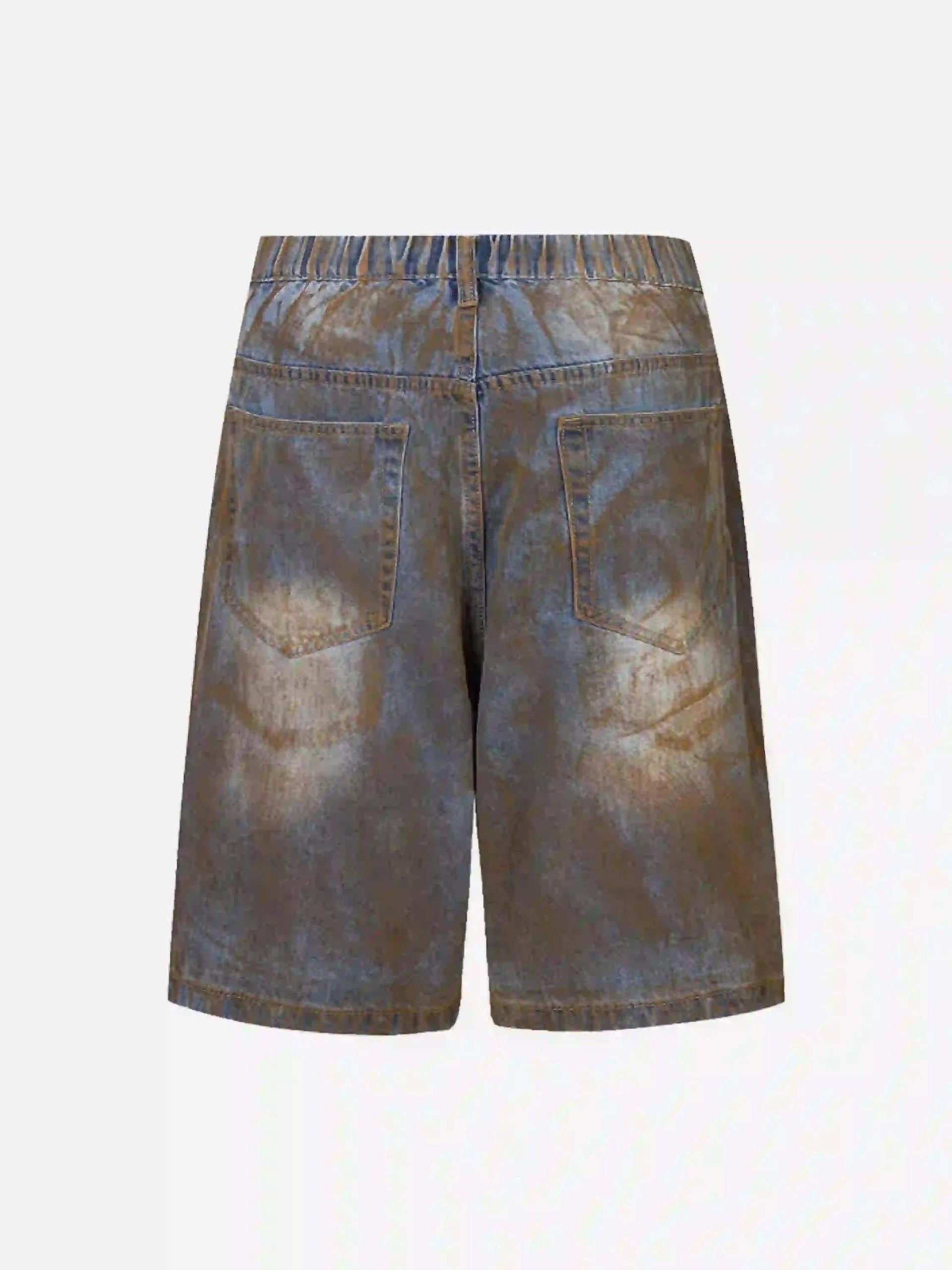 Concert Outfit American Style Wasteland Style Wide-Leg Denim Jorts