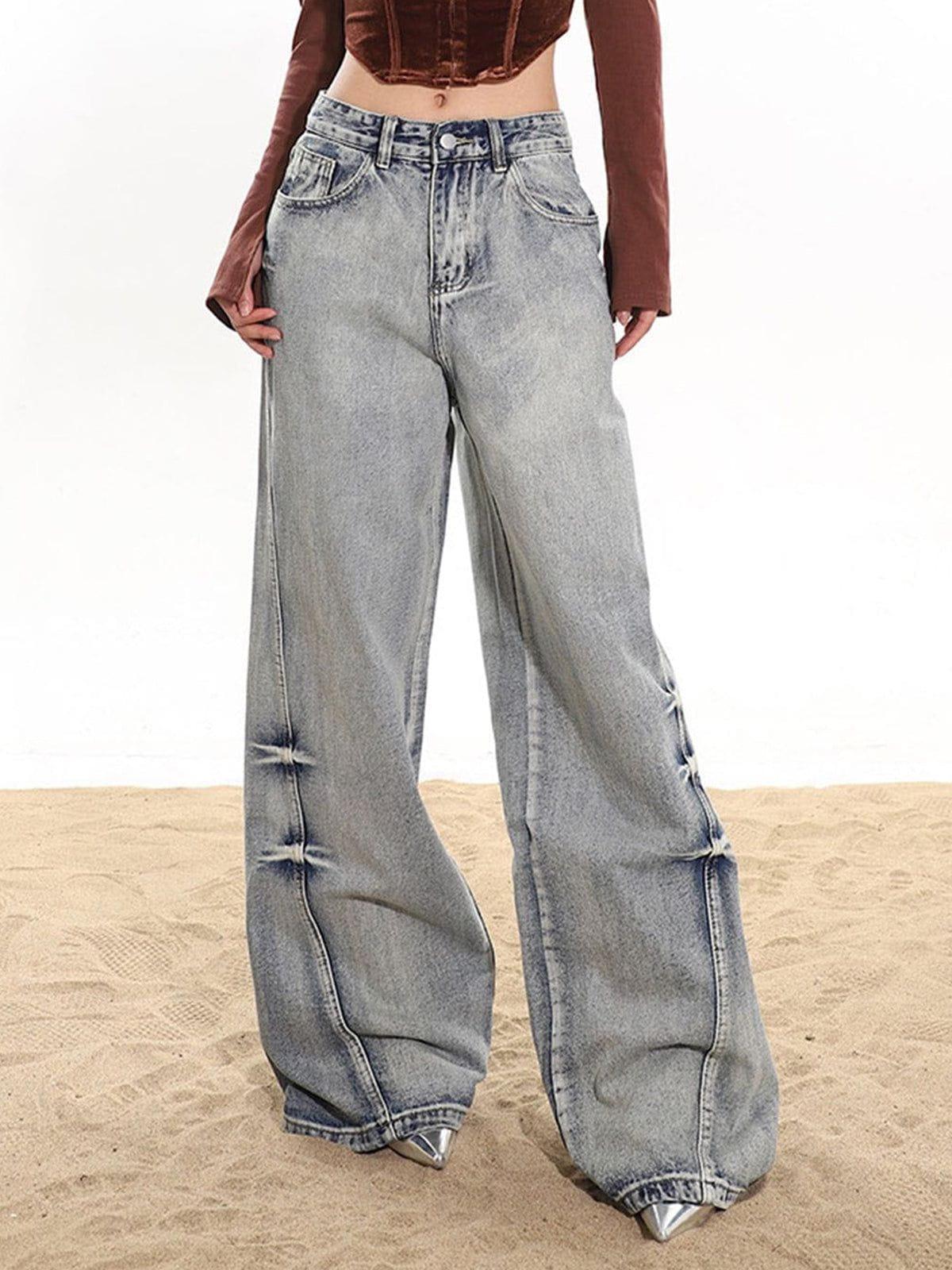 Concert Outfit Arc-Stitched Washed Jeans
