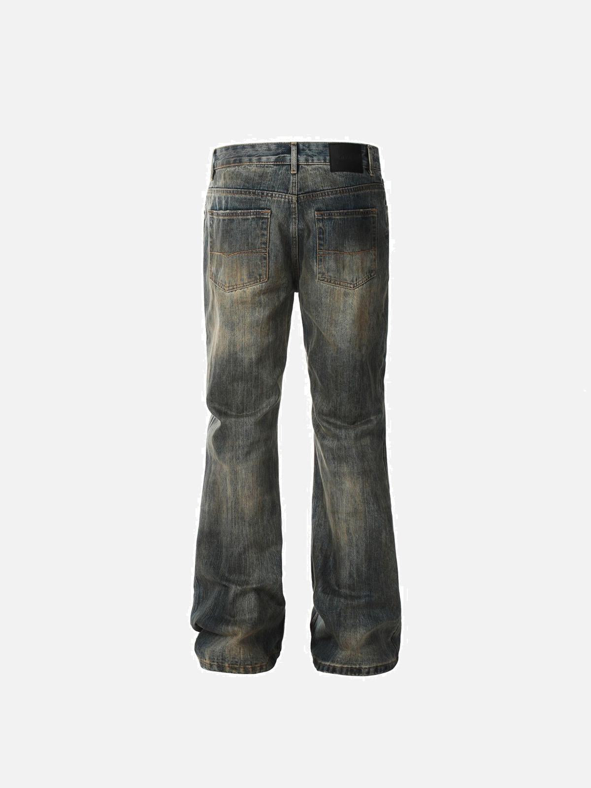 Concert Outfit Bamboo Texture Flared Jeans