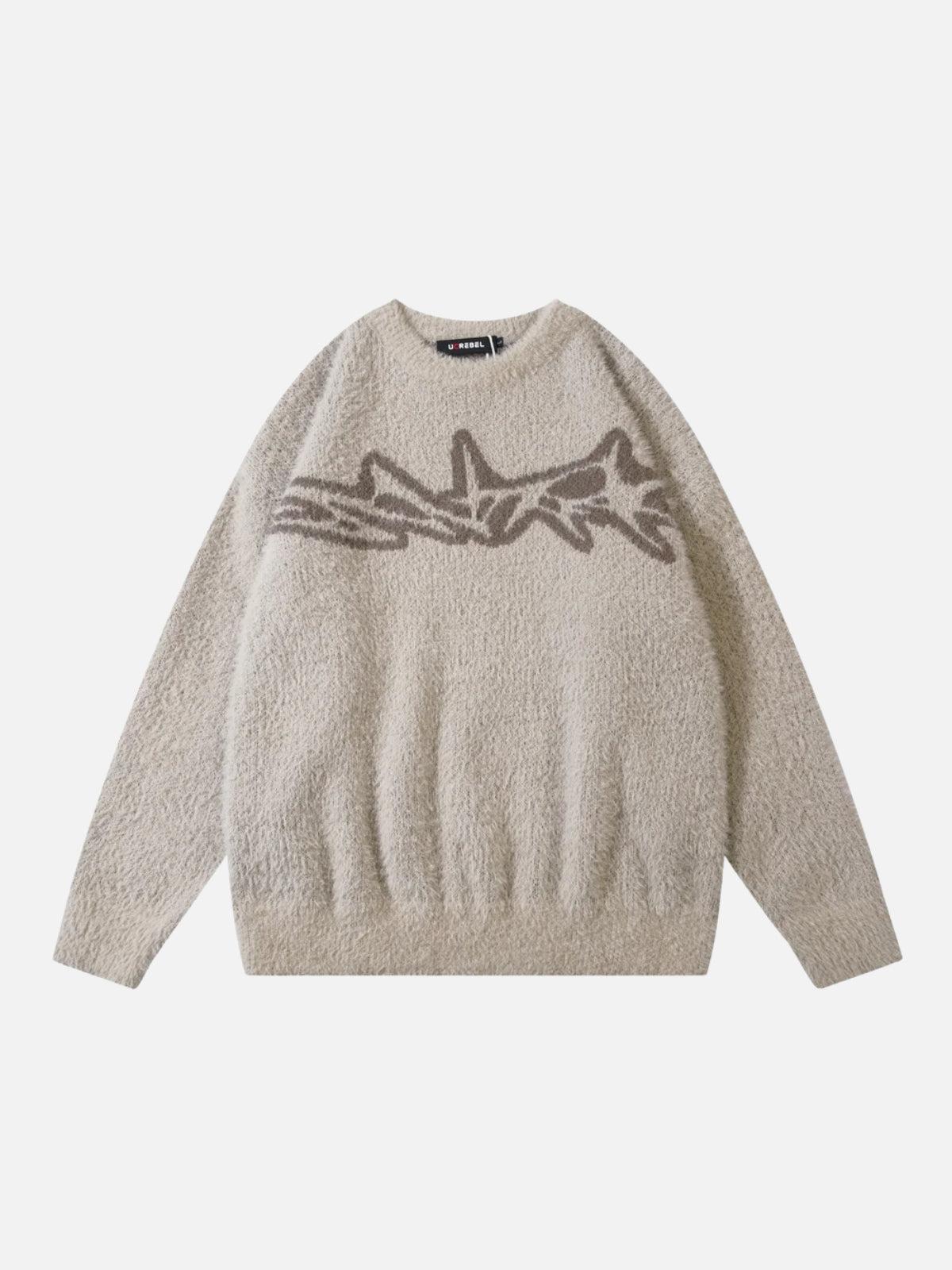 Concert Outfit Barbed Jacquard Knitted Sweater