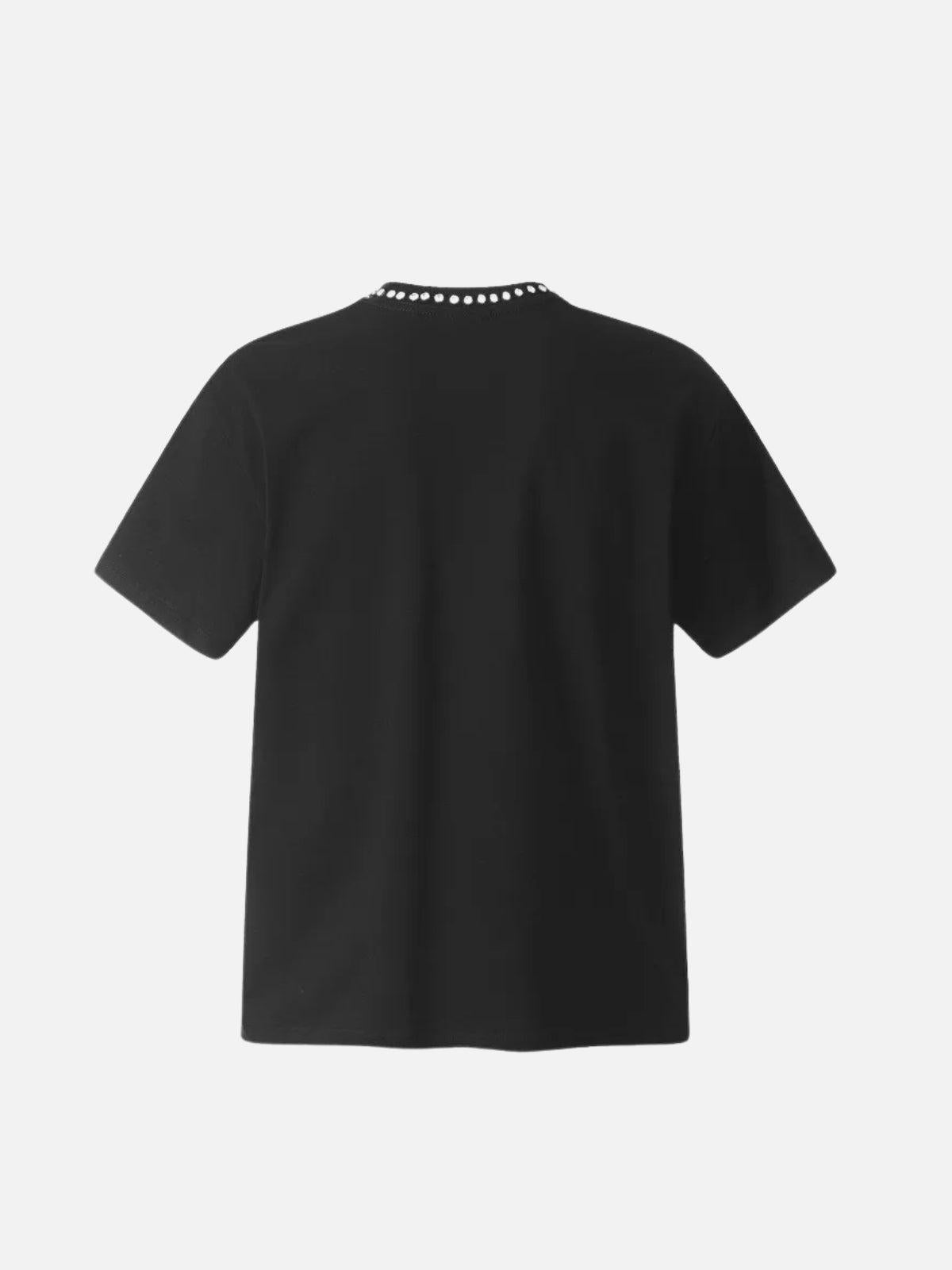 Concert Outfit Beaded Crew Neck High Street Tee