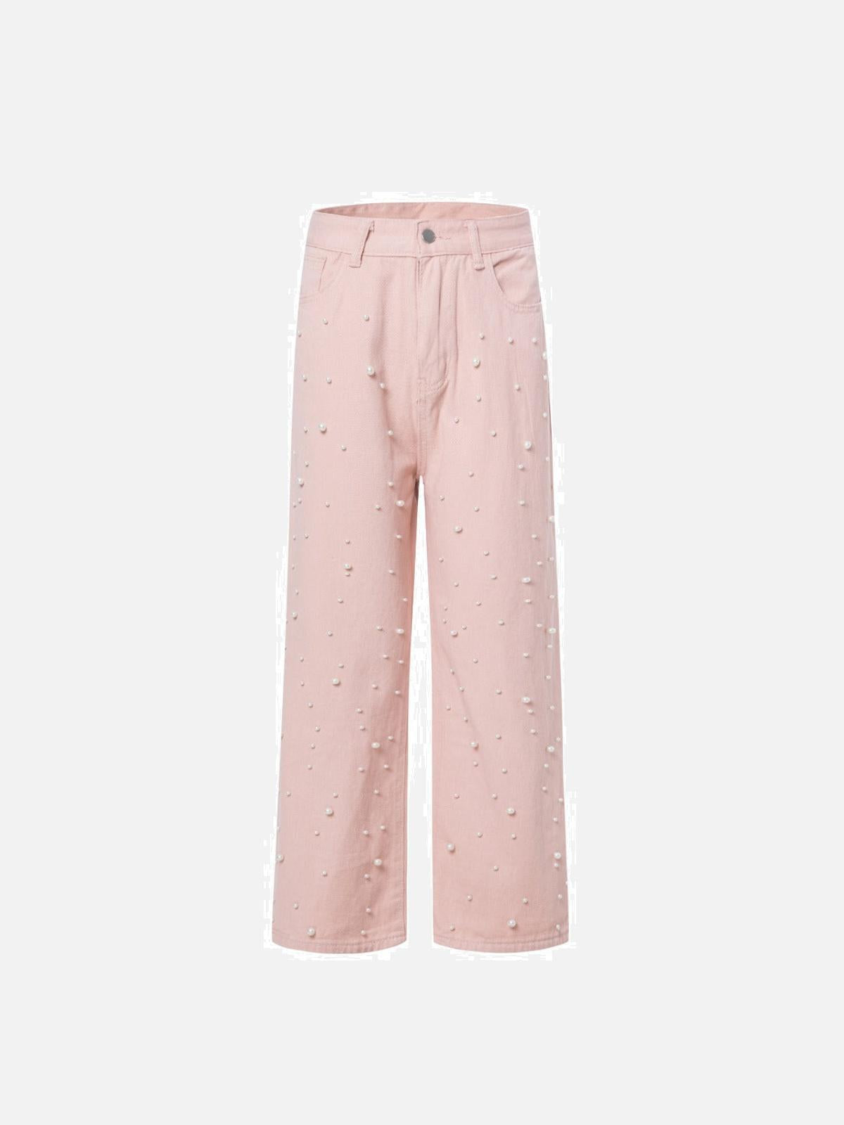 Concert Outfit Beaded Straight Jeans