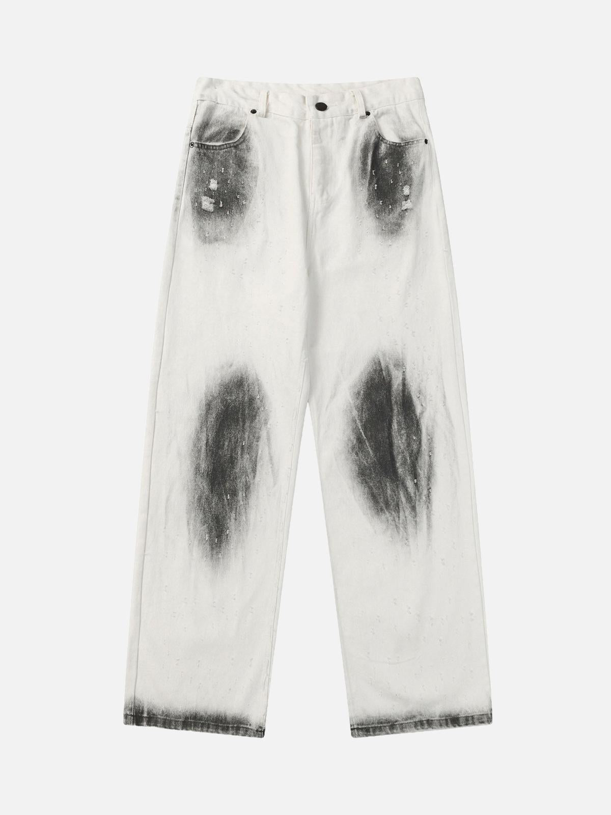 Concert Outfit Black Stains Washed Jeans