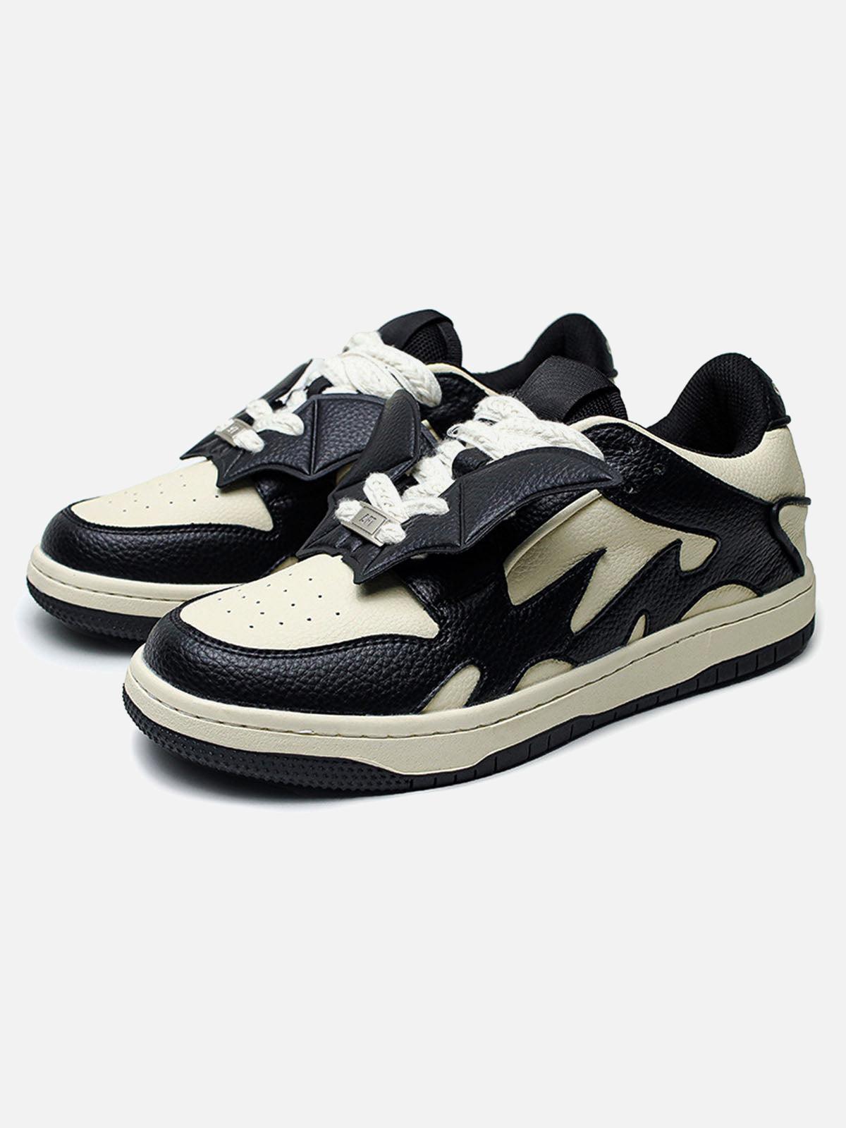 Concert Outfit Black&White Contrast Color Skate Shoes