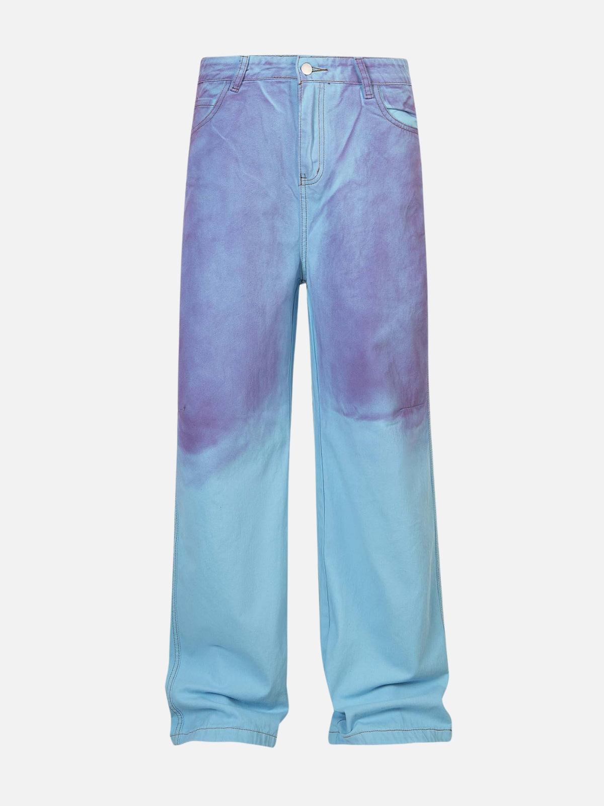 Concert Outfit Blue Purple Loose Jeans