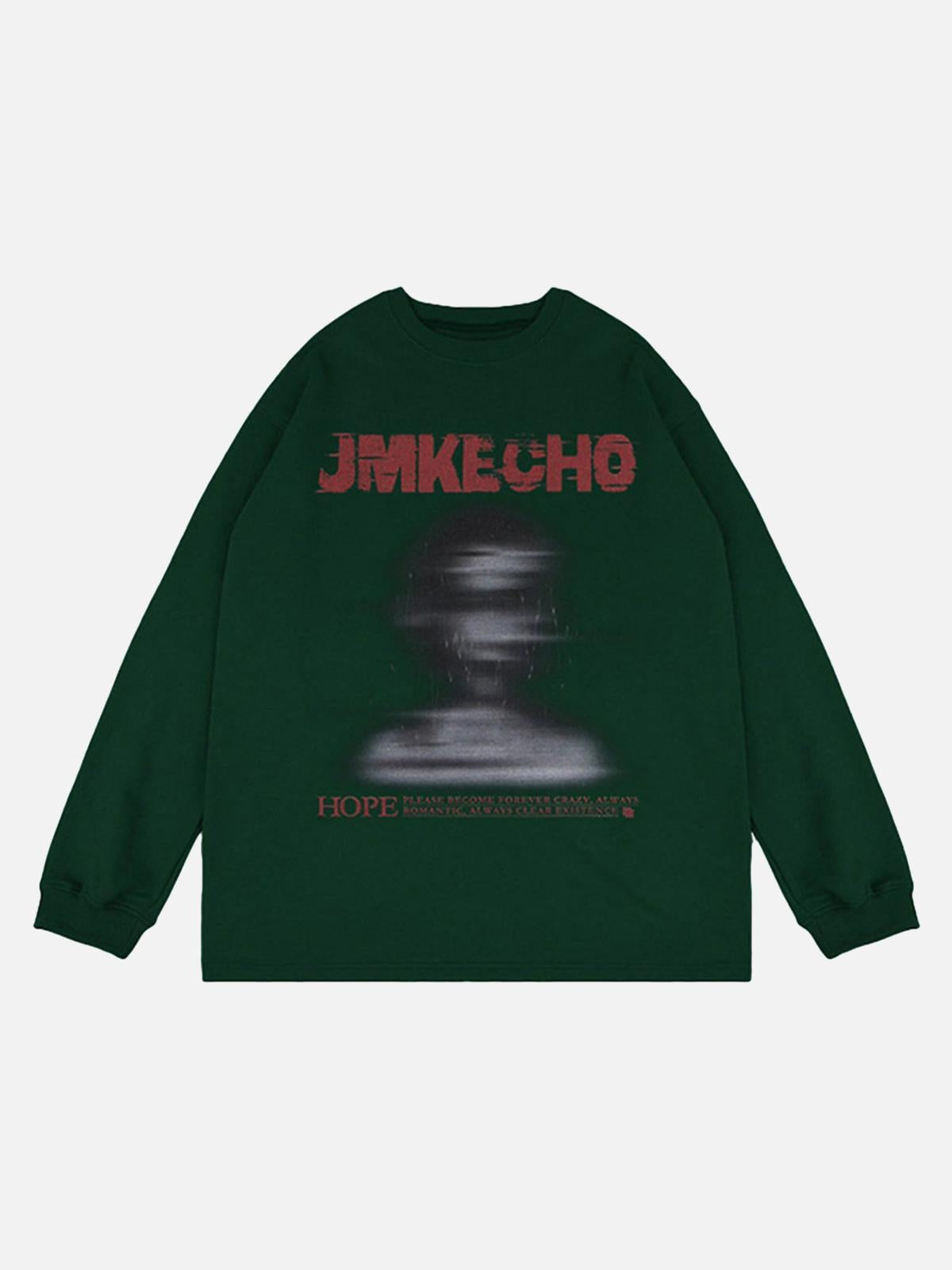 Concert Outfit Blurred Silhouette Print Long Sleeve T-Shirt